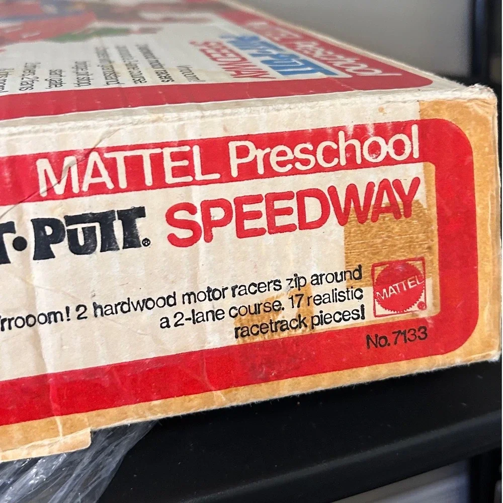 Vintage 1974 Mattel Preschool Putt-Putt Speedway Race Track Set Complete